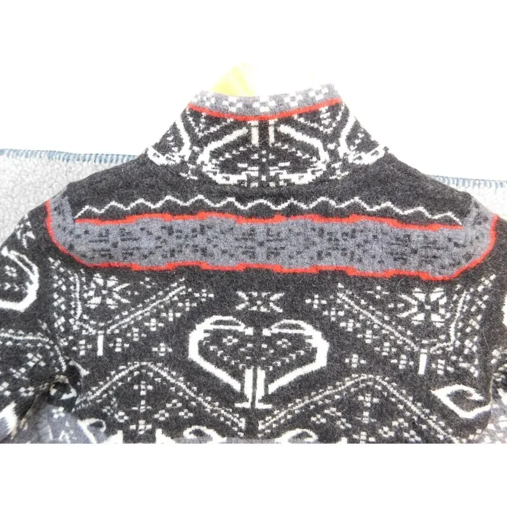 Icelandic Design Youth L Aztec Southwest Jacket Vintage Gray/Red Sweater